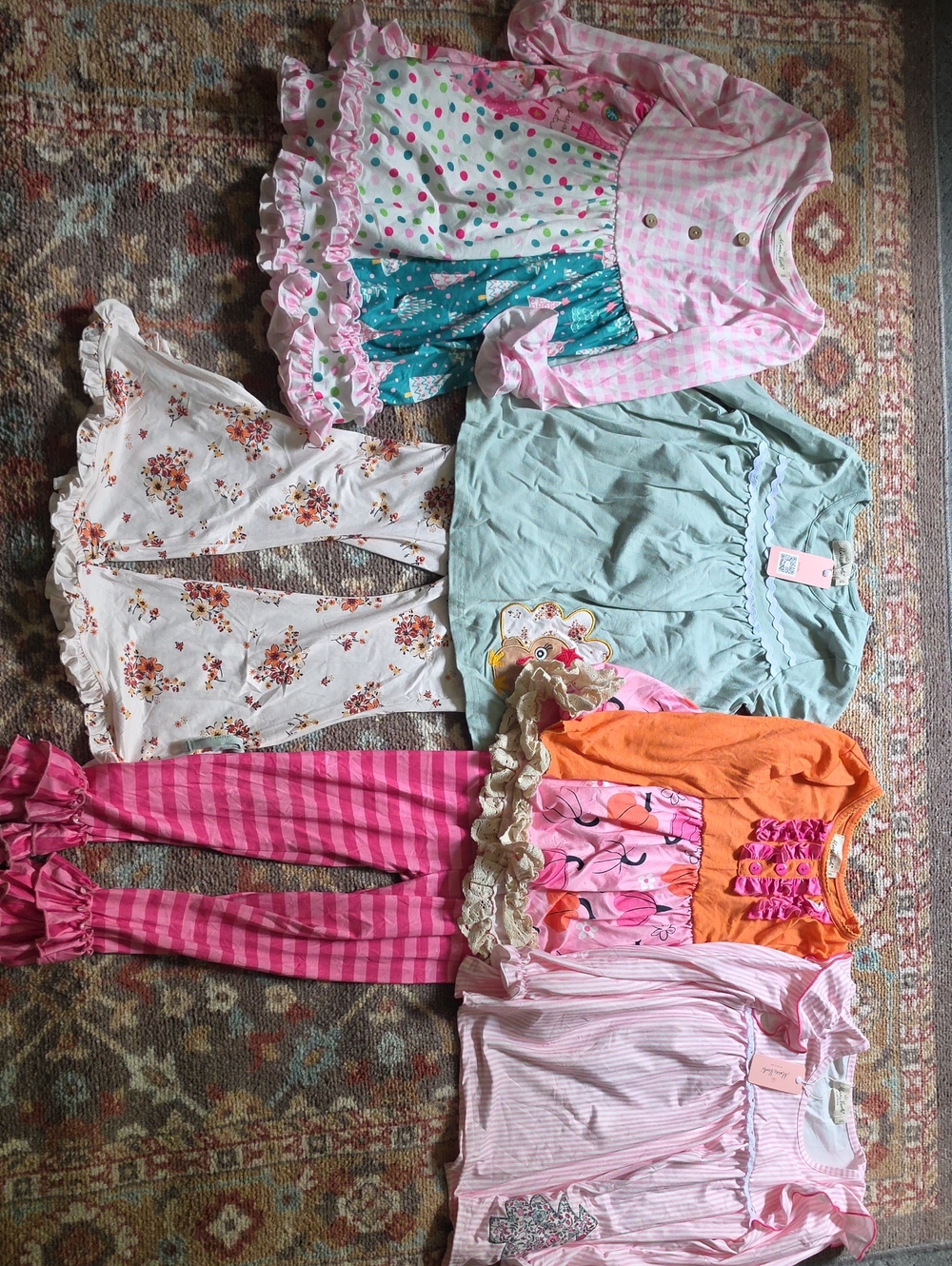Marie Nicole 2xl 6yrs Girls  2 Outfits 1 Dress 1 Shirt Holiday Outfits